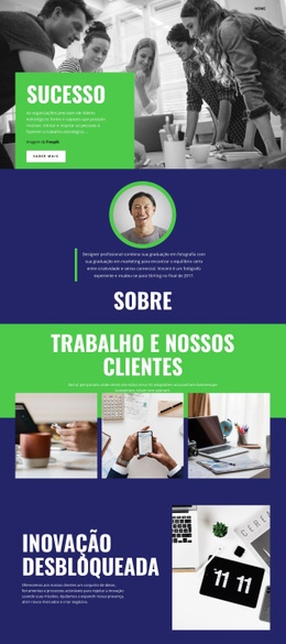 Sucesso Da Equipe De Negócios - Maquete Do Site Em PSD