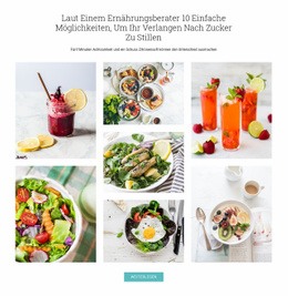 Kreativste HTML5-Vorlage Für Tipps Gegen Heißhunger Auf Zucker