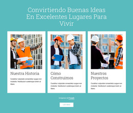 Página HTML Para Los Propietarios-Constructores Construyen Edificios