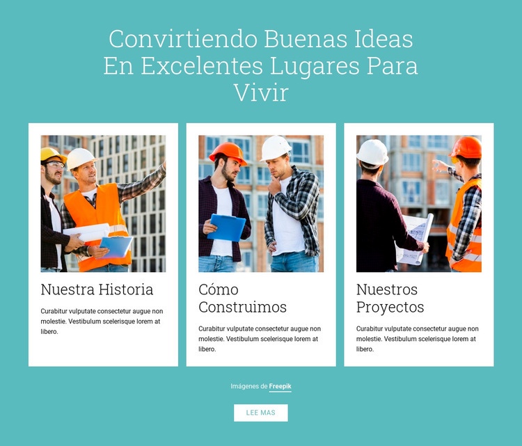 Los propietarios-constructores construyen edificios Plantilla HTML5