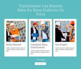 HTML5 Réactif Pour Les Propriétaires-Constructeurs Construisent Des Bâtiments