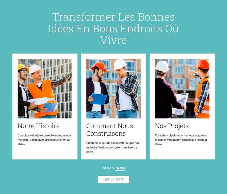 Les propriétaires-constructeurs construisent des bâtiments Modèle HTML5