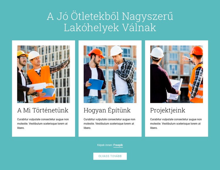 A tulajdonos-építők építenek épületeket Weboldal tervezés