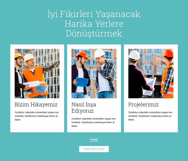 Sahip-inşaatçılar binalar inşa eder Açılış sayfası