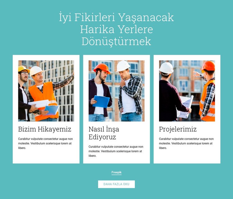 Sahip-inşaatçılar binalar inşa eder Web Sitesi Oluşturucu Şablonları