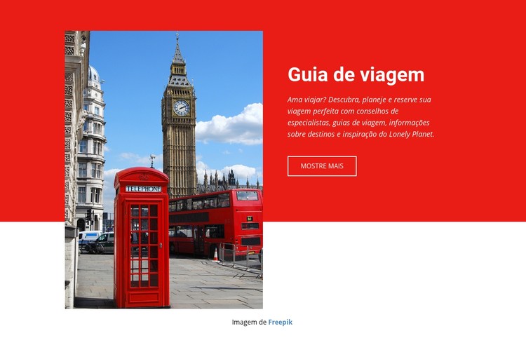 Guia de viagem Template CSS