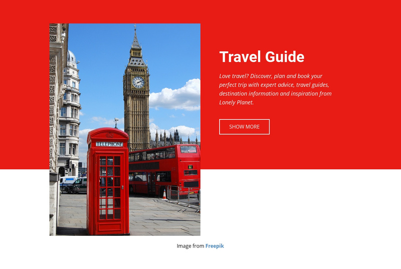 Travel guide  Web Page Design
