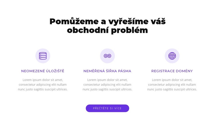 Vyřešíme váš obchodní problém Šablona CSS