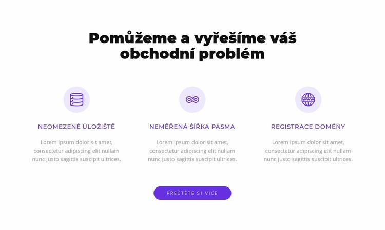 Vyřešíme váš obchodní problém Šablona HTML