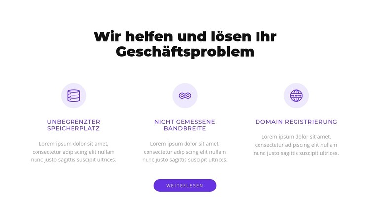 Wir lösen Ihr Geschäftsproblem CSS-Vorlage