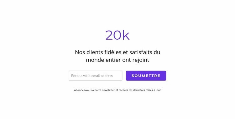 20 000 clients satisfaits Conception de site Web