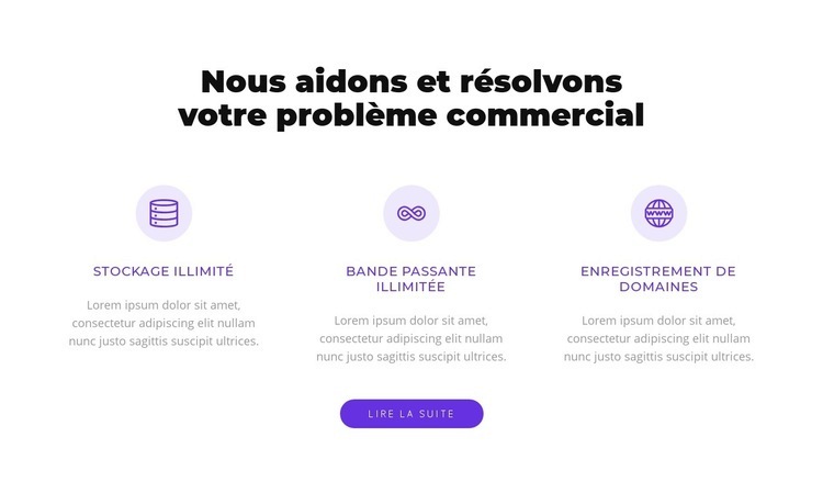 Nous résolvons votre problème d'entreprise Modèle HTML5