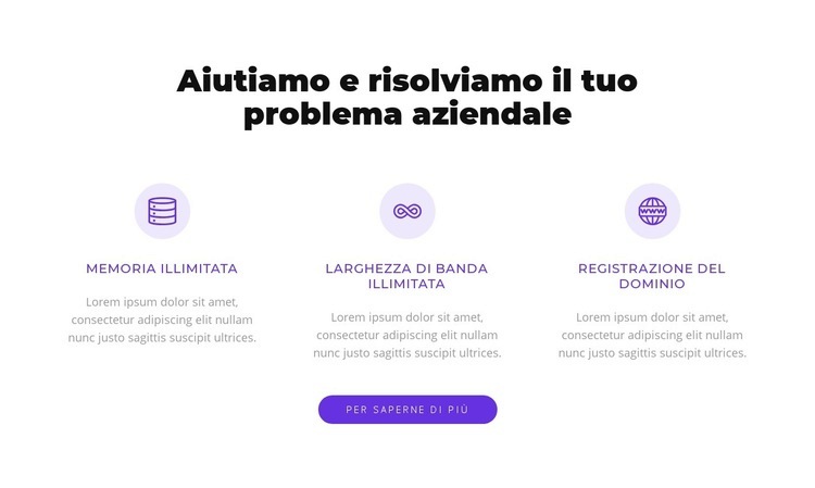 Risolviamo il tuo problema aziendale Progettazione di siti web