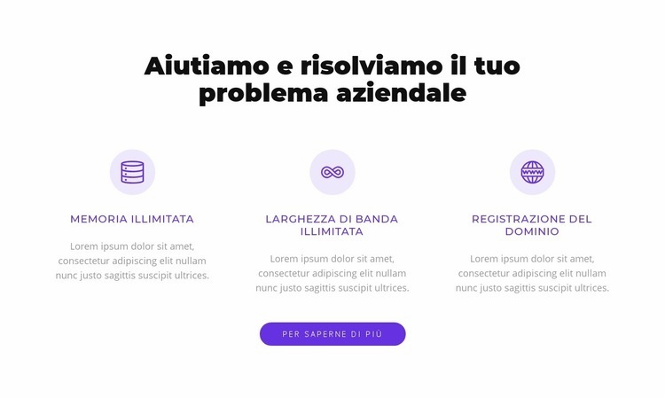 Risolviamo il tuo problema aziendale Modello HTML5