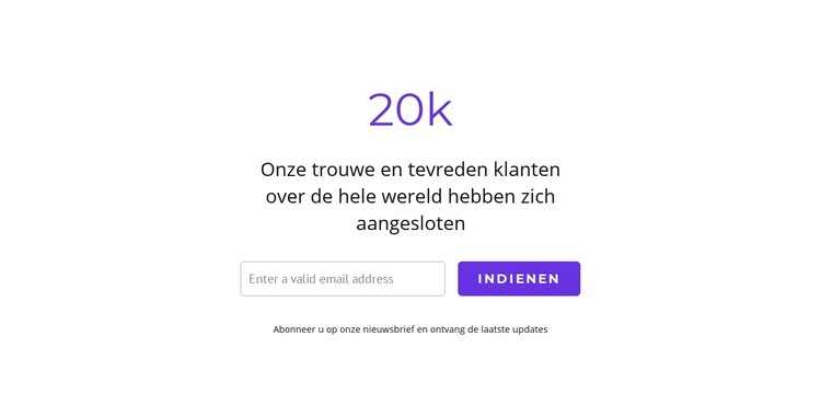 20k tevreden klanten CSS-sjabloon