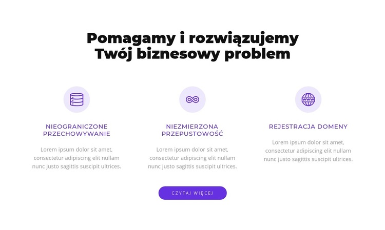 Rozwiązujemy Twój biznesowy problem Motyw WordPress