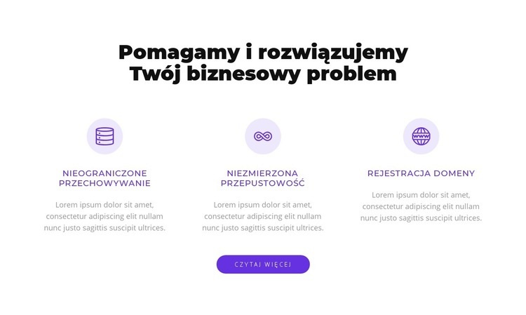 Rozwiązujemy Twój biznesowy problem Projekt strony internetowej