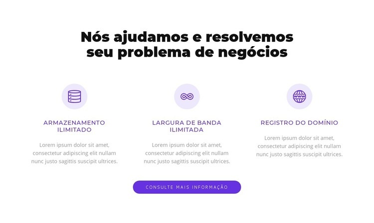 Resolvemos seu problema de negócios Design do site