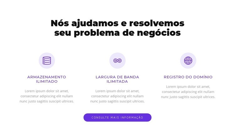 Resolvemos seu problema de negócios Modelo HTML5