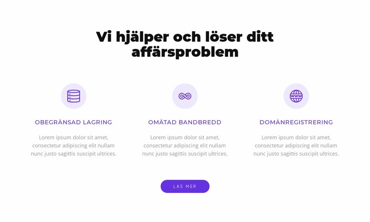 Vi löser ditt affärsproblem Hemsidedesign