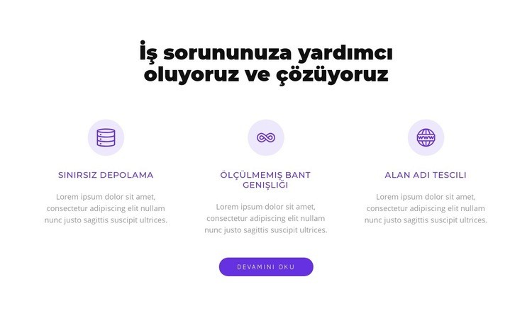 İş sorununuzu çözüyoruz HTML5 Şablonu