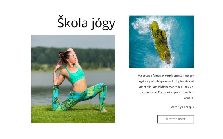 Naše škola jógy Webový design