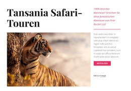 Tansania Safari-Touren HTML5-Vorlage