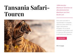Tansania Safari-Touren - Mehrzweck-Webdesign