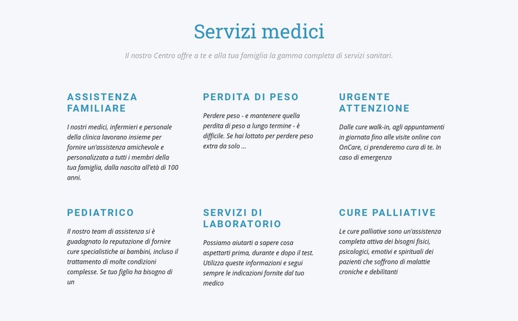 Cure palliative Modello CSS