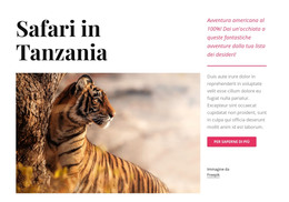 Safari In Tanzania - Miglior Modello HTML