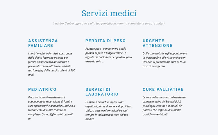 Cure palliative Modello HTML