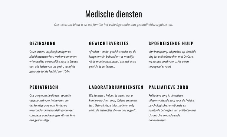 Palliatieve zorg CSS-sjabloon