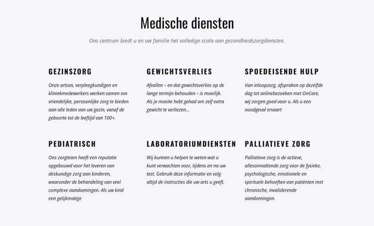 Palliatieve zorg HTML-sjabloon