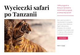 Kreator Stron Dla Wycieczki Safari Po Tanzanii