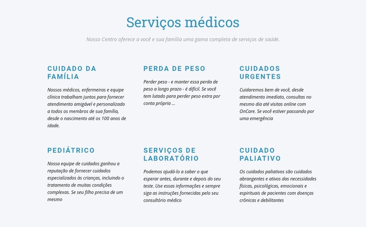 Cuidado paliativo Design do site