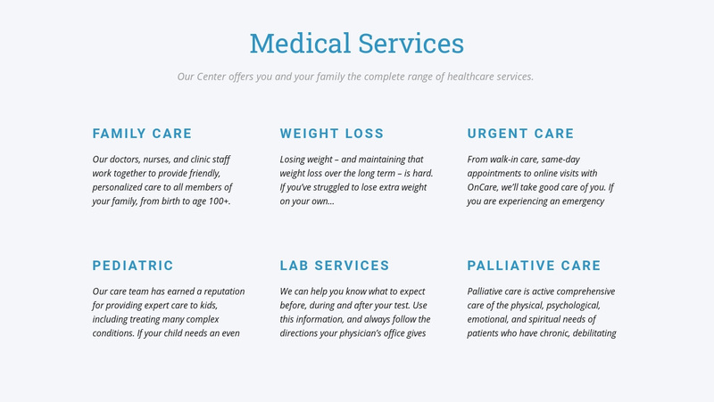 Palliative care Squarespace Template Alternative