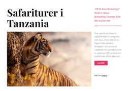 Tanzania Safariturer - HTML-Sidmall