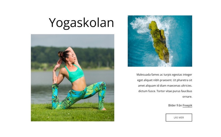 Vår yogaskola Webbplats mall