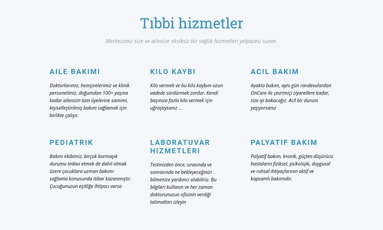 Palyatif bakım Html Web Sitesi Oluşturucu