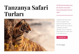 Tanzanya Safari Turları - Duyarlı HTML5 Şablonu