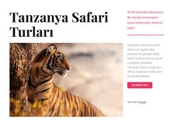 Tanzanya Safari Turları Için Sayfa Oluşturucu