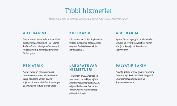 Palyatif bakım Web sitesi tasarımı