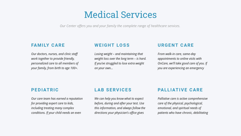 Palliative care Web Page Design