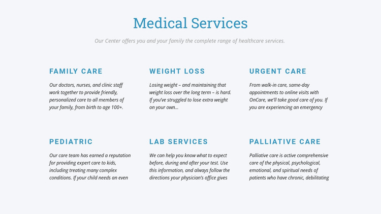 Palliative care Website Mockup