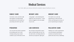 Website Layout For Palliative Care