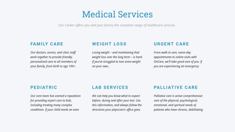 Palliative care WordPress Website Builder