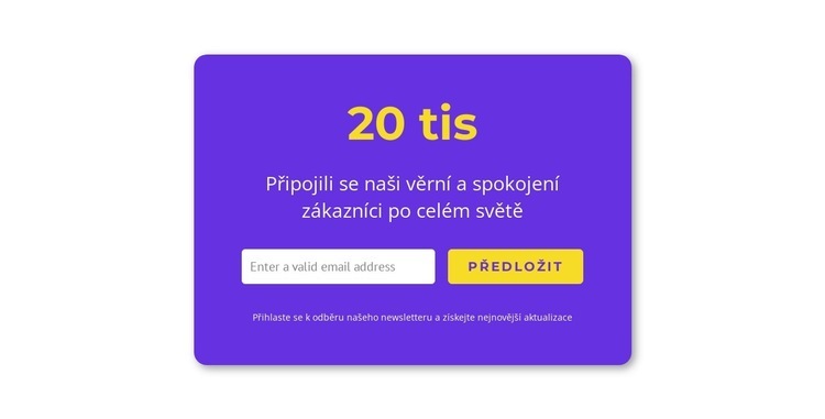 Kontaktní formulář v krabici Šablona HTML