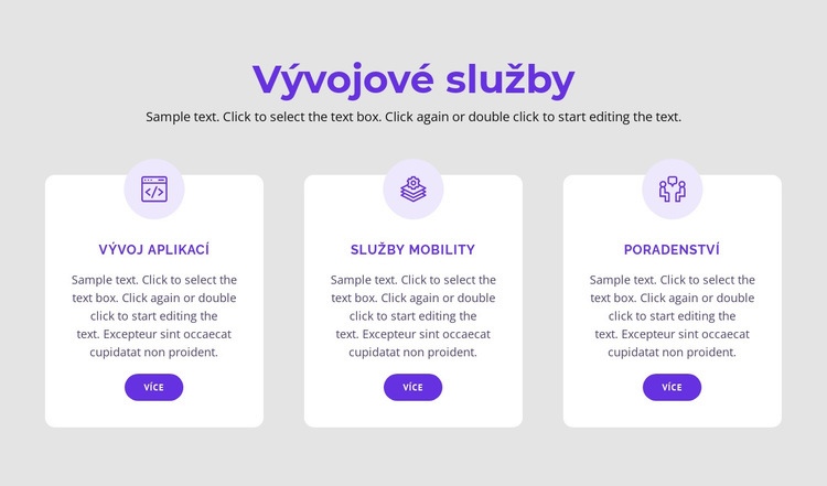 Naše vývojové služby Webový design