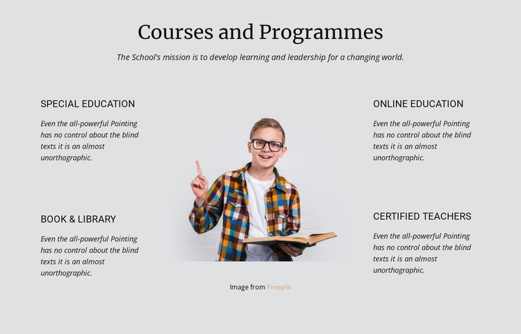 Courses and programmes CSS Template