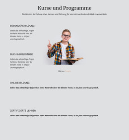 Kurse Und Programme - HTML5-Vorlage